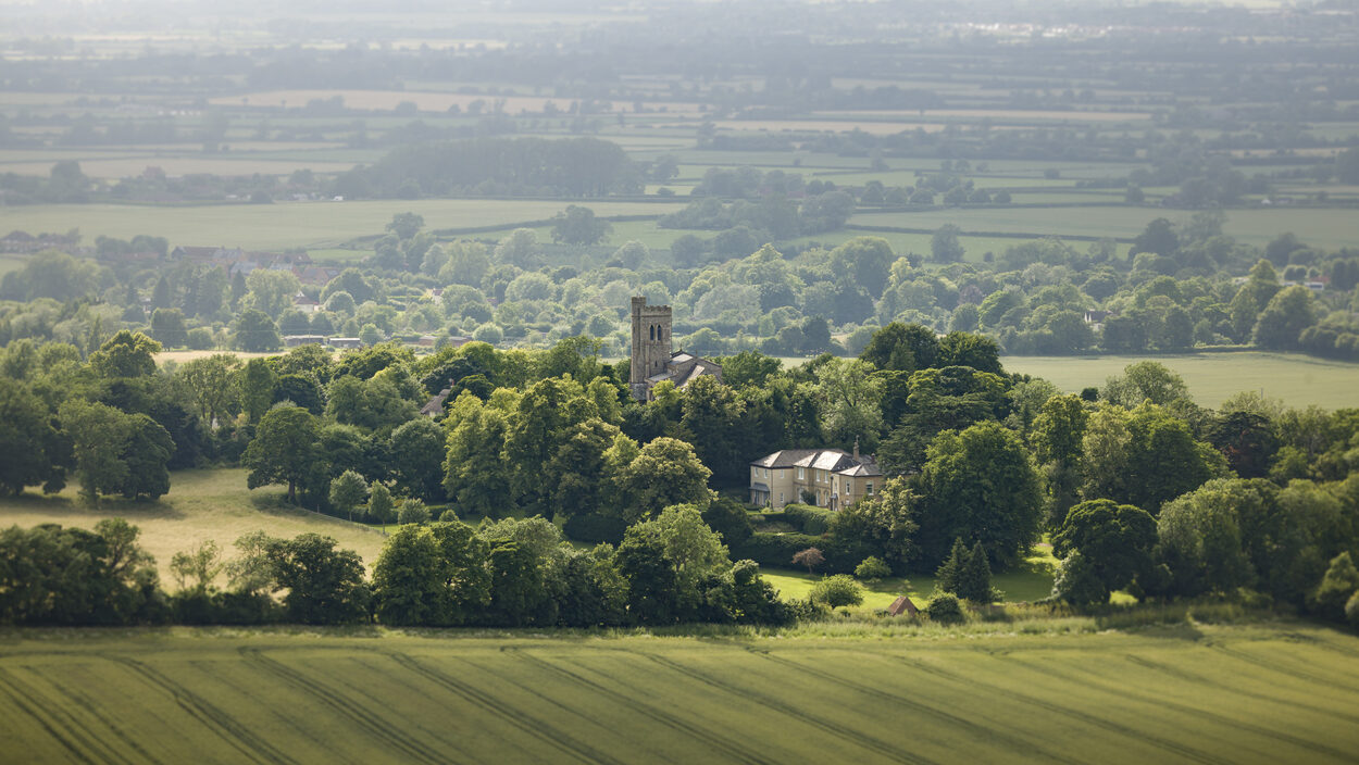 Ellesborough village with church in English countryside, UK