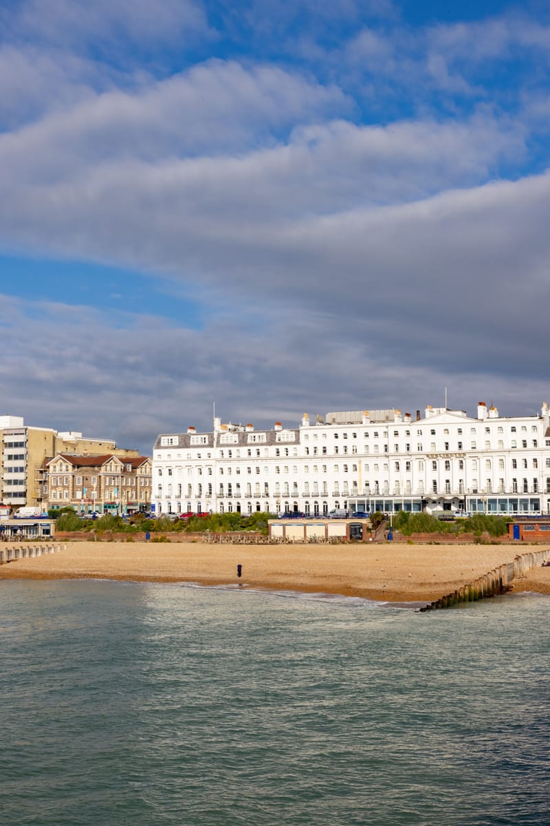 Exterior View Of The Burlington Hotel From The Pier