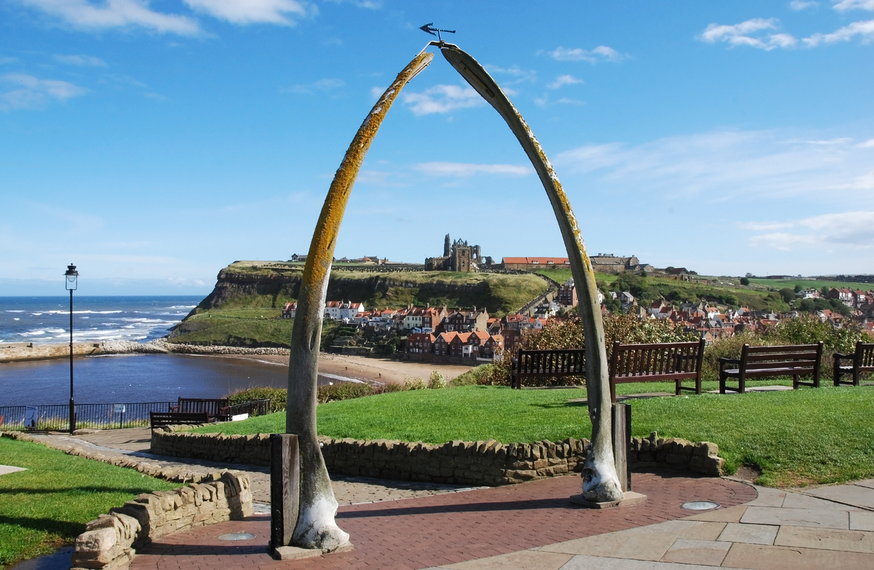 Whalebone arch at Whitby, North Yorkshire, UK