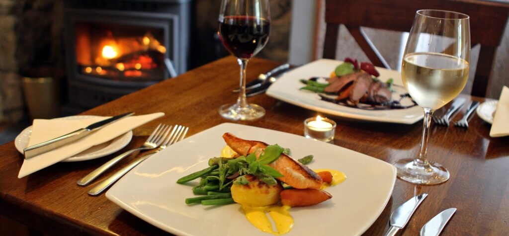 FoodSalmonVenisonTable