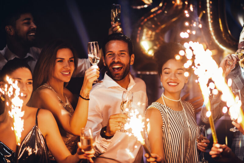 Celebrating with closest people