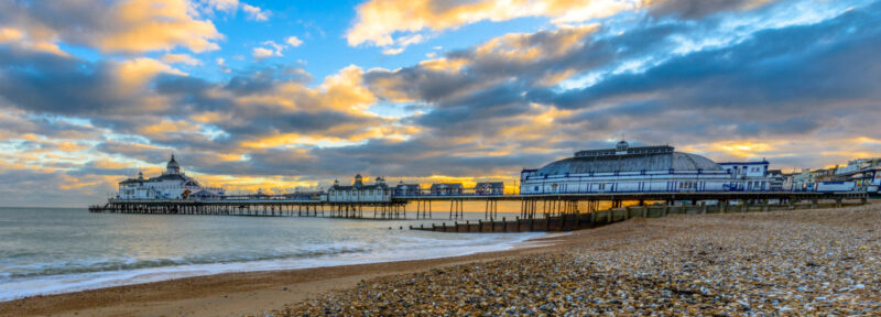 Eastbourne Pier and beach.