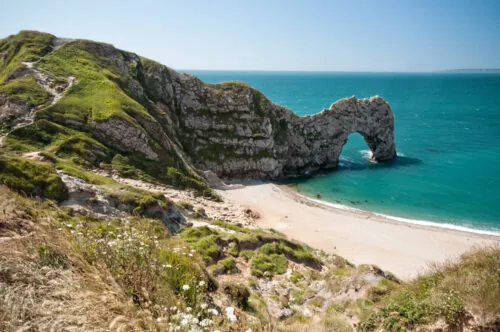 The,South,West,Coastal,Path,,Dorset.,Durdle,Door.,Part,Of