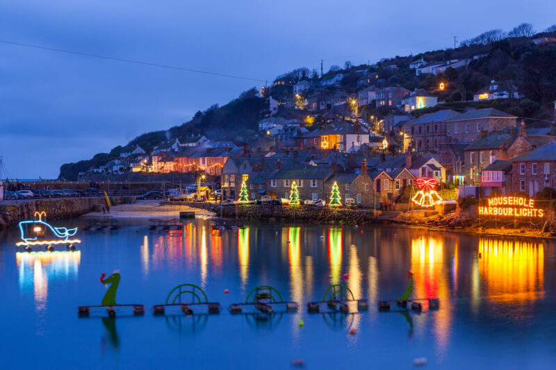 Mousehole Christmas Lights Cornwall