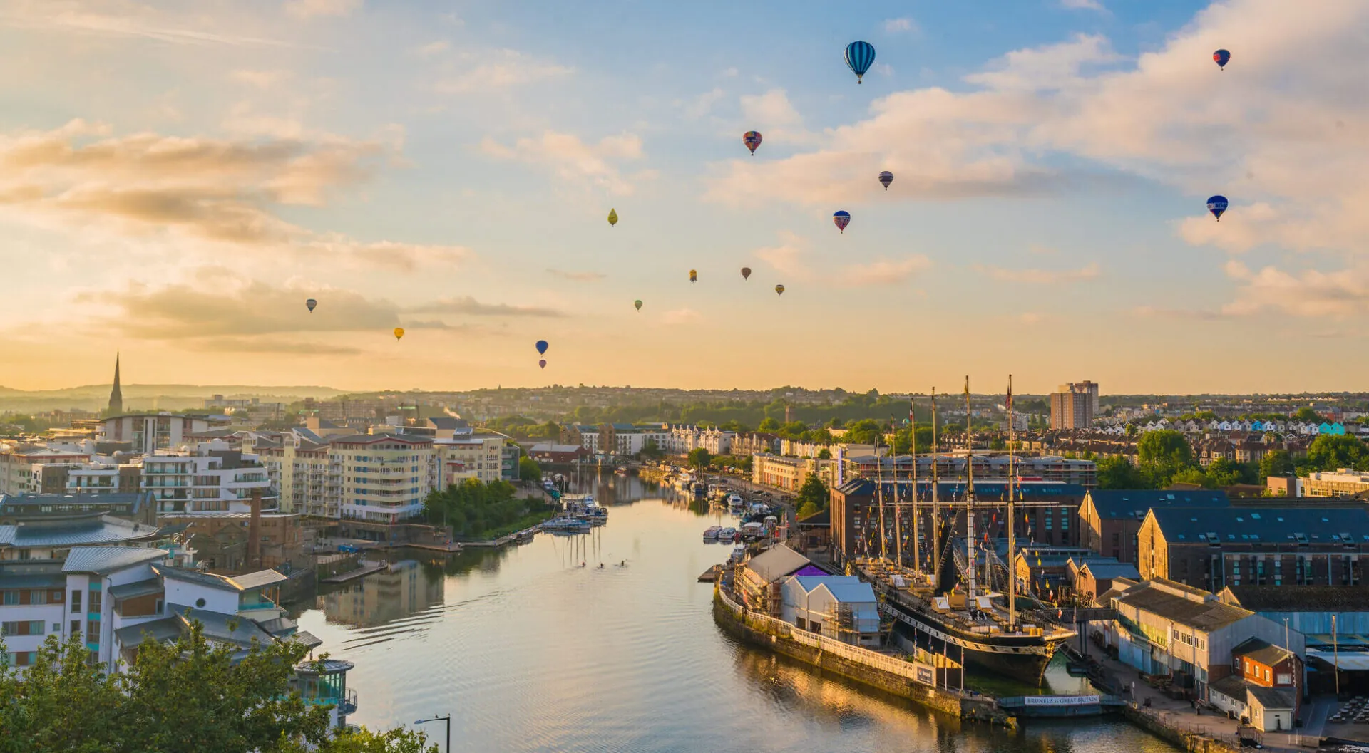 Bristol international balloon fiesta from harbourside